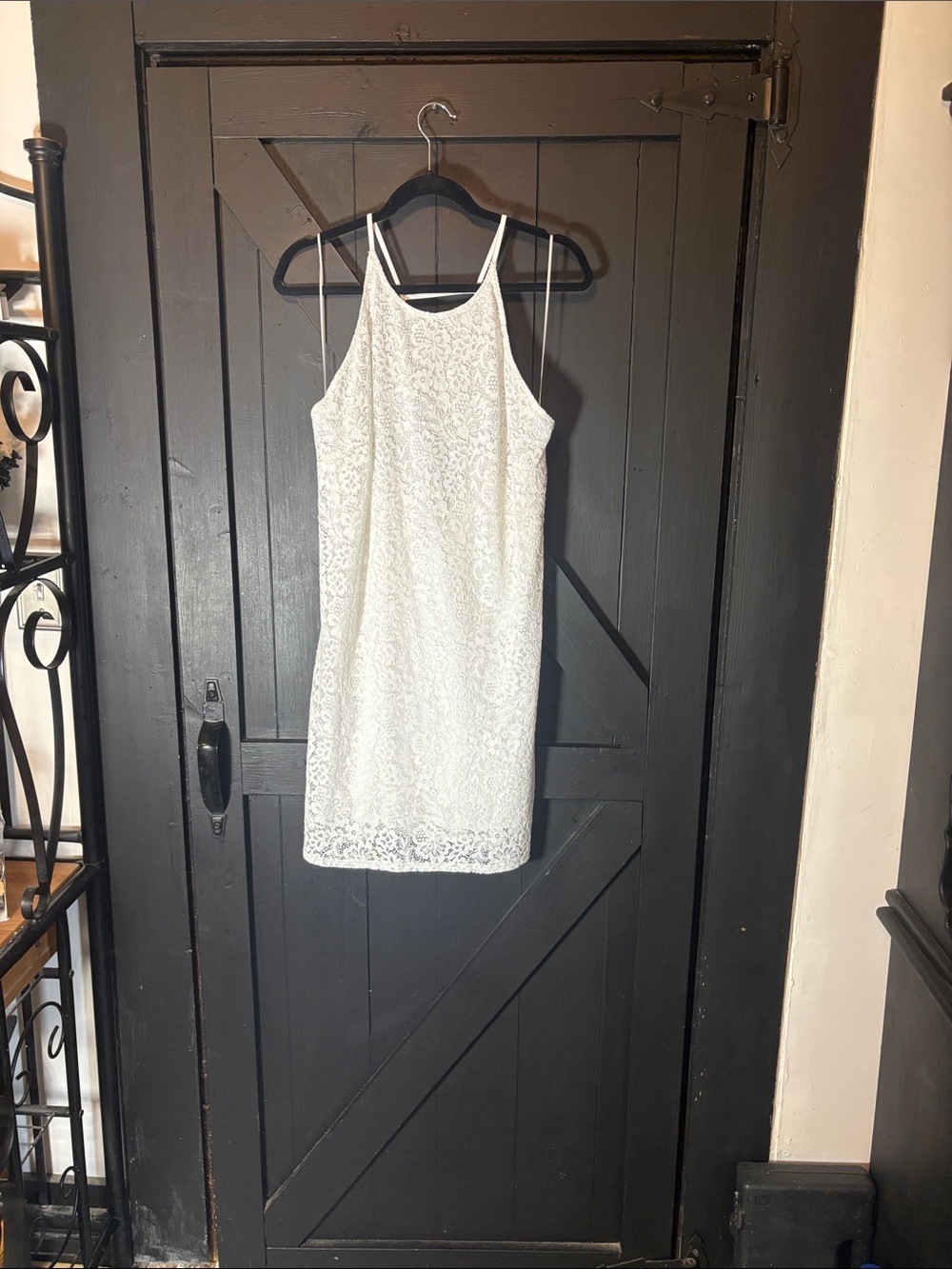a new day White Lace Halter Neck Mini Dress